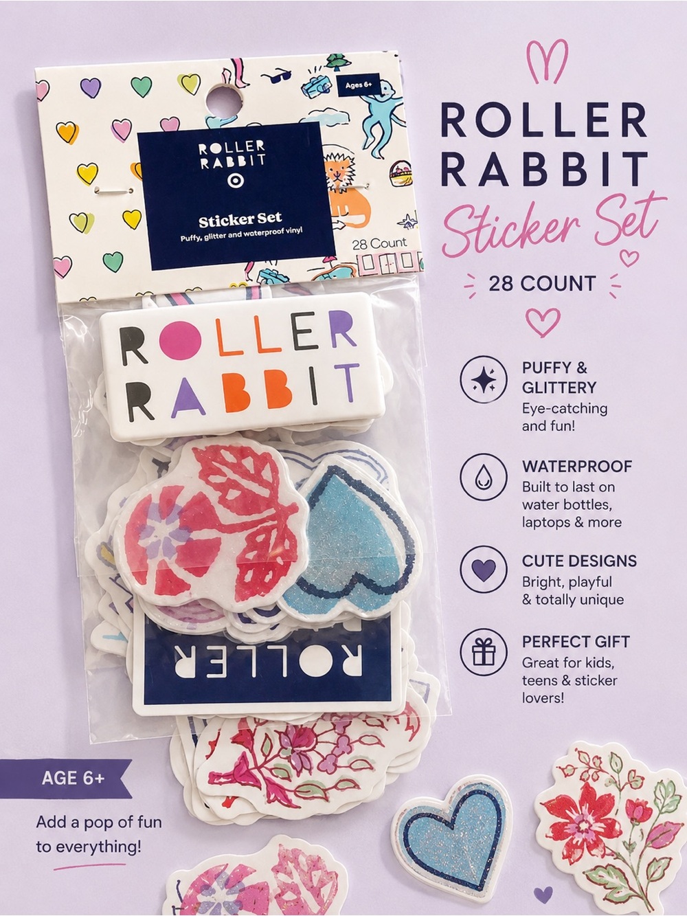 Roller Rabbit x Target Sticker Set 28 count